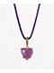 Color Trip Candy Heart Purple Necklace  - Thumbnail image 1 of 2