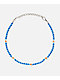 Color Trip Daisy Blue Bead Choker Necklace - Thumbnail image 2 of 3