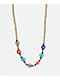 Color Trip Glass Flower Bead Choker Necklace - Thumbnail image 1 of 2