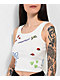 Coney Island Picnic Summer Break Doodle White Tank Top - Thumbnail image 3 of 4