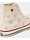 Converse Chuck Taylor All Star Chucks In Love Egret & Red High Top Shoes - Thumbnail image 6 of 6