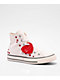 Converse Chuck Taylor All Star Love Me White & Red High Top Shoes - Thumbnail image 4 of 9