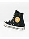 Converse Chuck Taylor All Star Timeless Black Embroidery High Top Shoes - Thumbnail image 2 of 4