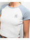 Converse Chuck Taylor Retro Heather Grey & Blue Raglan Crop T-Shirt - Thumbnail image 3 of 3