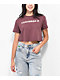 Converse Puff Logo Wine Crop T-Shirt - Thumbnail image 1 of 2