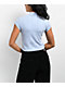 Converse Wordmark Blue Mock Neck Crop T-Shirt - Thumbnail image 2 of 3