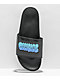 Cookies Bubble Graffiti Logo Black & Blue Slide Sandals