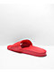 Cookies Monogram Embossed Red Slide Sandals