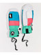 Crab Grab Mermitten Pink, Green, Blue & White Snowboard Mittens
