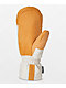 Crab Grab Snuggler White And Tan Women's Snow Mittens - Thumbnail image 2 of 2