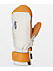 Crab Grab Snuggler White And Tan Women's Snow Mittens - Thumbnail image 1 of 2