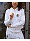 Cross Colours Circle Logo Paint Splatter White Crop Hoodie  - Thumbnail image 1 of 6