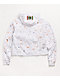 Cross Colours Circle Logo Paint Splatter White Crop Hoodie  - Thumbnail image 5 of 6