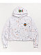 Cross Colours Circle Logo Paint Splatter White Crop Hoodie  - Thumbnail image 4 of 6