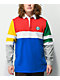 Cross Colours Colorblock White, Red, & Blue Rugby Shirt