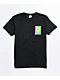 Cross Colours Neon Flag Logo Black T-Shirt