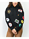 Cross Colours Patches Black Crop Hoodie