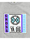Cross Colours Puff Label Logo Grey T-Shirt - Thumbnail image 2 of 3