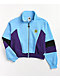 Cross Colours chaqueta de lana azul con bloques de colores