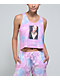 Cross Colours x Aaliyah Pink Tie Dye Crop Tank Top - Thumbnail image 1 of 4
