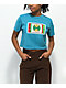 Cross Colours x Skate Nation Ghana Label Teal Crop T-Shirt