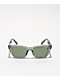 Crystal Green Cat Eye Sunglasses