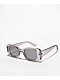 Crystal Smoke Rectangle Sunglasses