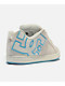 DC Court Graffik Off White & Pastel Blue Skate Shoes - Thumbnail image 6 of 6