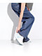 DC Court Graffik Off White & Pastel Blue Skate Shoes - Thumbnail image 3 of 6