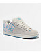 DC Court Graffik Off White & Pastel Blue Skate Shoes - Thumbnail image 1 of 6