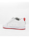 DC Court Graffik White, Grey, & Red Skate Shoes - Thumbnail image 2 of 4