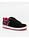 DC Kids Court Graffik Black, White & Pink Skate Shoes - Thumbnail image 1 of 4