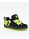 DC Kids Court Graffik Black & Lime Green Skate Shoes - Thumbnail image 1 of 4