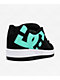 DC Kids Court Graffik Black & Teal Skate Shoes - Thumbnail image 5 of 5