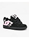 DC Kids Court Graffik Puff Black & Pink Skate Shoes - Thumbnail image 1 of 6