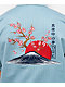 DGK Accord Blue & White Pinstripe Quarter Zip Work Shirt - Thumbnail image 3 of 5