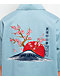 DGK Accord Blue & White Pinstripe Quarter Zip Work Shirt - Thumbnail image 5 of 5