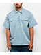 DGK Accord Blue & White Pinstripe Quarter Zip Work Shirt - Thumbnail image 2 of 5