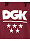 DGK All Star Burgundy Long Sleeve T-Shirt - Thumbnail image 2 of 2