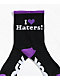 DGK I Love Haters Black & Purple Crew Socks - Thumbnail image 2 of 3