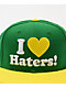 DGK I Love Haters Green & Yellow Snapback Hat - Thumbnail image 3 of 3