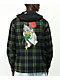 DGK Immortal Green & Black Hooded Zip Flannel Shirt - Thumbnail image 1 of 5