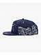DGK Oceans Splatter Indigo Wash Snapback Hat - Thumbnail image 4 of 6