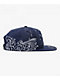 DGK Oceans Splatter Indigo Wash Snapback Hat - Thumbnail image 5 of 6