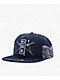 DGK Oceans Splatter Indigo Wash Snapback Hat - Thumbnail image 1 of 6