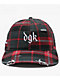 DGK Zephyr Distressed Red Plaid Strapback Hat - Thumbnail image 3 of 5