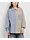 Daisy Street Mixed Stripe Blue & Tan Long Sleeve Button Up Shirt - Thumbnail image 4 of 4