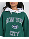 Daisy Street NYC Oversized Green & White Hoodie - Thumbnail image 3 of 4