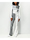 Daisy Street Patchwork Long Sleeve Crop Top - Thumbnail image 4 of 4