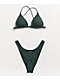 Damsel Aftan Rib Green Triangle Bikini Top